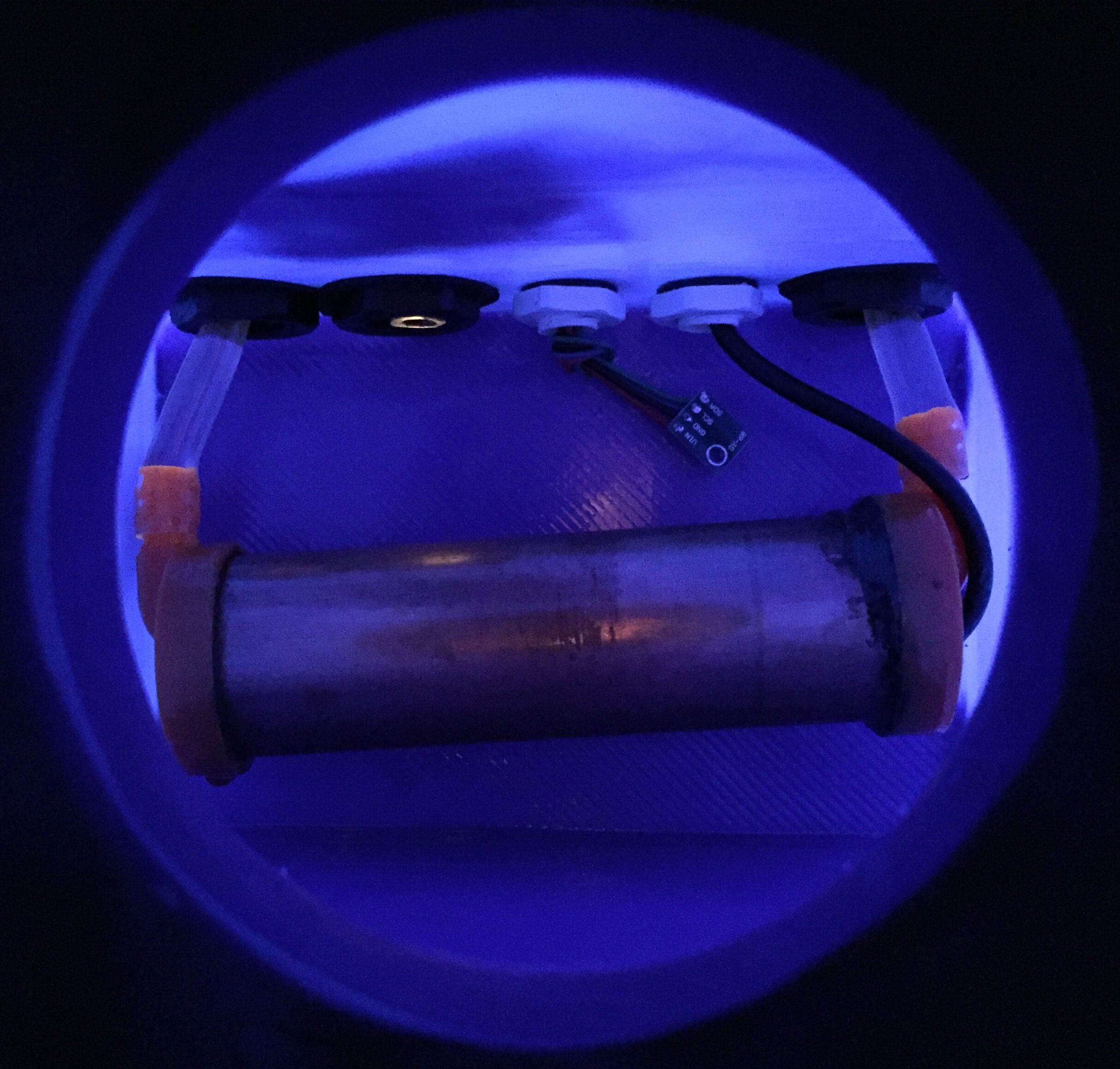 Inside view of vacuum chamber