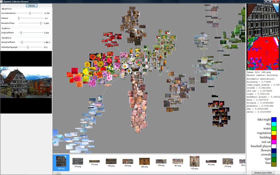 Dynamic image browser interface