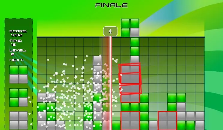 FINALE, a block-matching puzzle action game